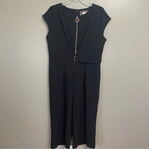 Spense Black Cropped Jumpsuit black size 14